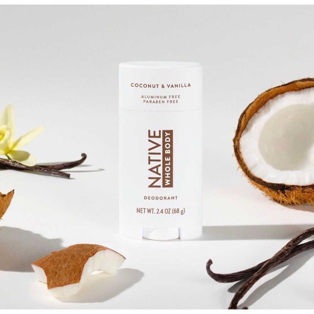 Set of 2 Native Deodorant Coconut & Vanilla Aluminum-Free 2.65 oz - New - Sealed